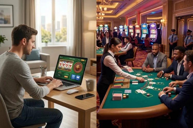 Online Casinos vs Land-Based Casinos: Costs, Safety, and Choice